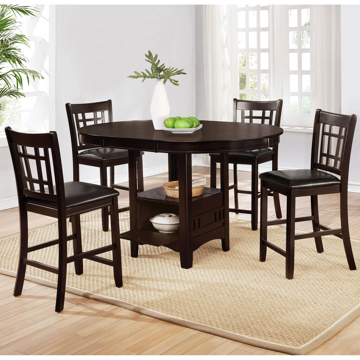 Coaster Furniture Lavon 102889 Wood Counter Chair - Black and Espresso (Set of 2) IMAGE 10