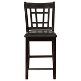  Coaster Furniture Lavon 102889 Wood Counter Chair - Black and Espresso (Set of 2) IMAGE 2