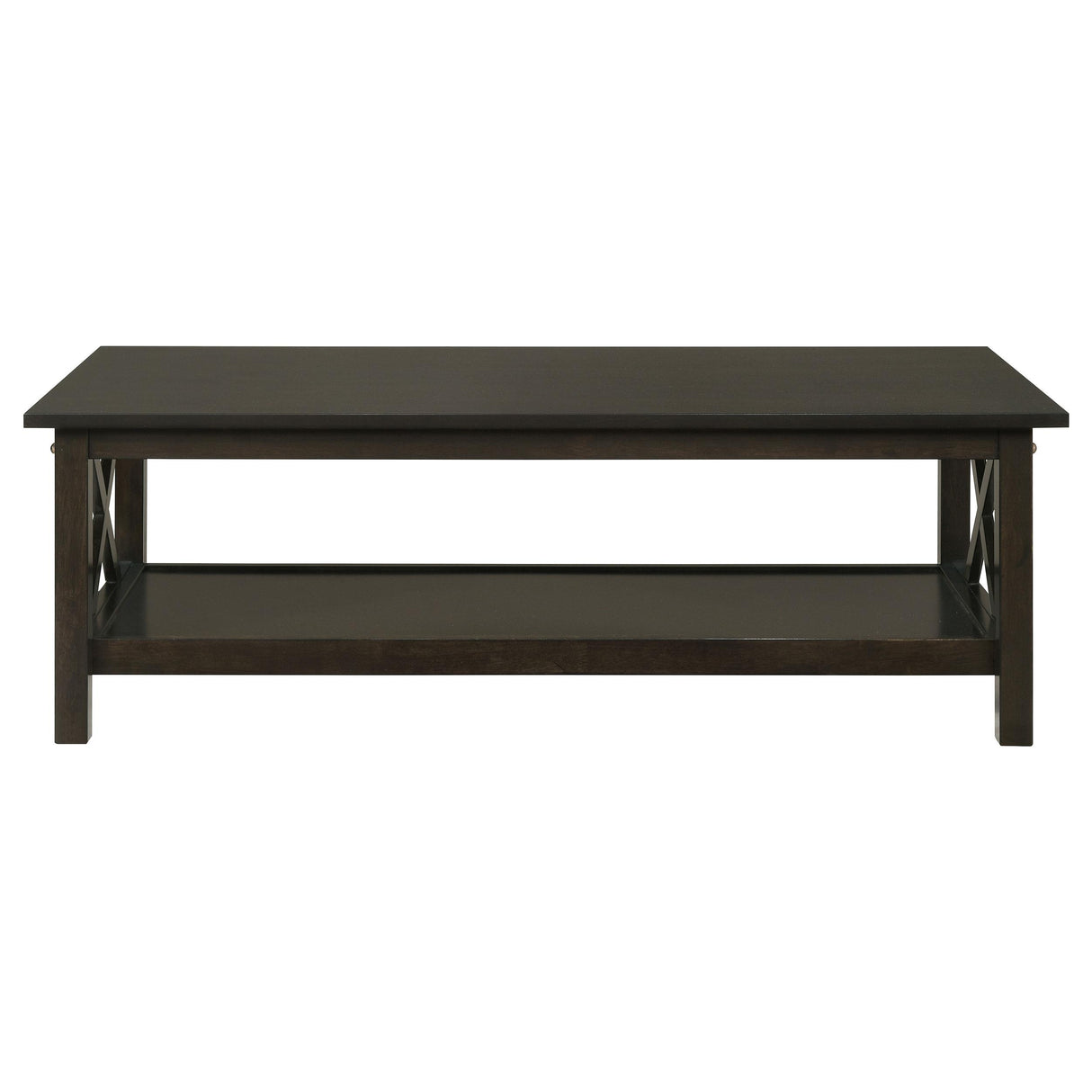  Coaster Furniture Rachelle 5909 3-piece Rectangular Coffee Table Set - Deep Merlot IMAGE 3