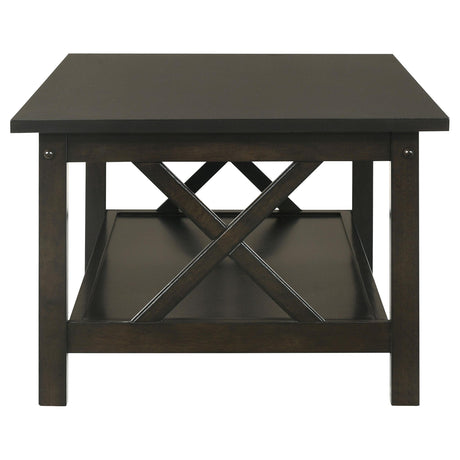  Coaster Furniture Rachelle 5909 3-piece Rectangular Coffee Table Set - Deep Merlot IMAGE 4