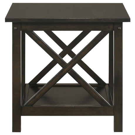  Coaster Furniture Rachelle 5909 3-piece Rectangular Coffee Table Set - Deep Merlot IMAGE 8