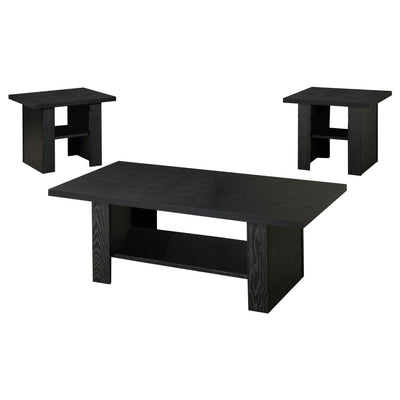  Coaster Furniture Rodez 700345 3-piece Engineered Wood Coffee Table Set - Black Oak IMAGE 1