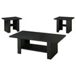  Coaster Furniture Rodez 700345 3-piece Engineered Wood Coffee Table Set - Black Oak IMAGE 1