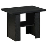  Coaster Furniture Rodez 700345 3-piece Engineered Wood Coffee Table Set - Black Oak IMAGE 3