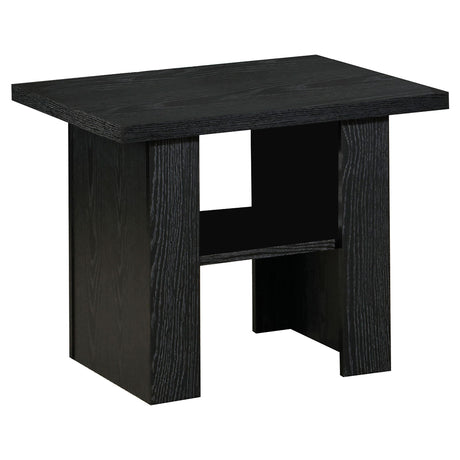  Coaster Furniture Rodez 700345 3-piece Engineered Wood Coffee Table Set - Black Oak IMAGE 3