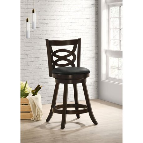  Coaster Furniture Calecita 101929 Wood Swivel Counter Stool - Cappuccino (Set of 2) IMAGE 9