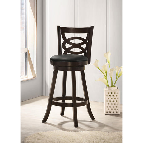  Coaster Furniture Calecita 101930 Wood Swivel Bar Stool - Cappuccino (Set of 2) IMAGE 9