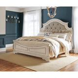  Signature Design by Ashley Realyn B743B89 7 pc King Upholstered Panel Bedroom Set IMAGE 2