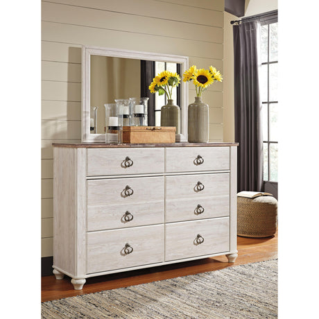  Signature Design by Ashley Willowton B267 7 pc Queen Panel Bedroom Set IMAGE 3