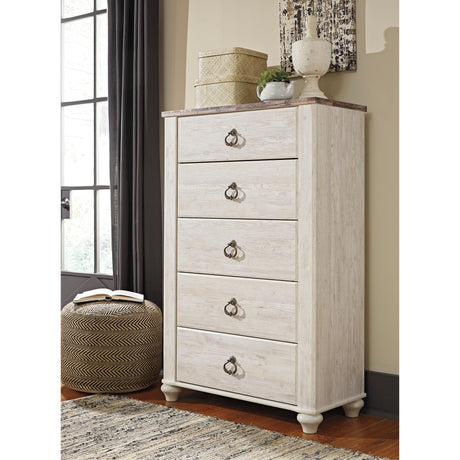  Signature Design by Ashley Willowton B267 7 pc Queen Panel Bedroom Set IMAGE 4