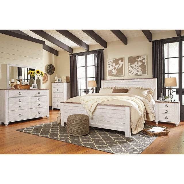  Signature Design by Ashley Willowton B267B38 6 pc King Panel Bedroom Set IMAGE 1