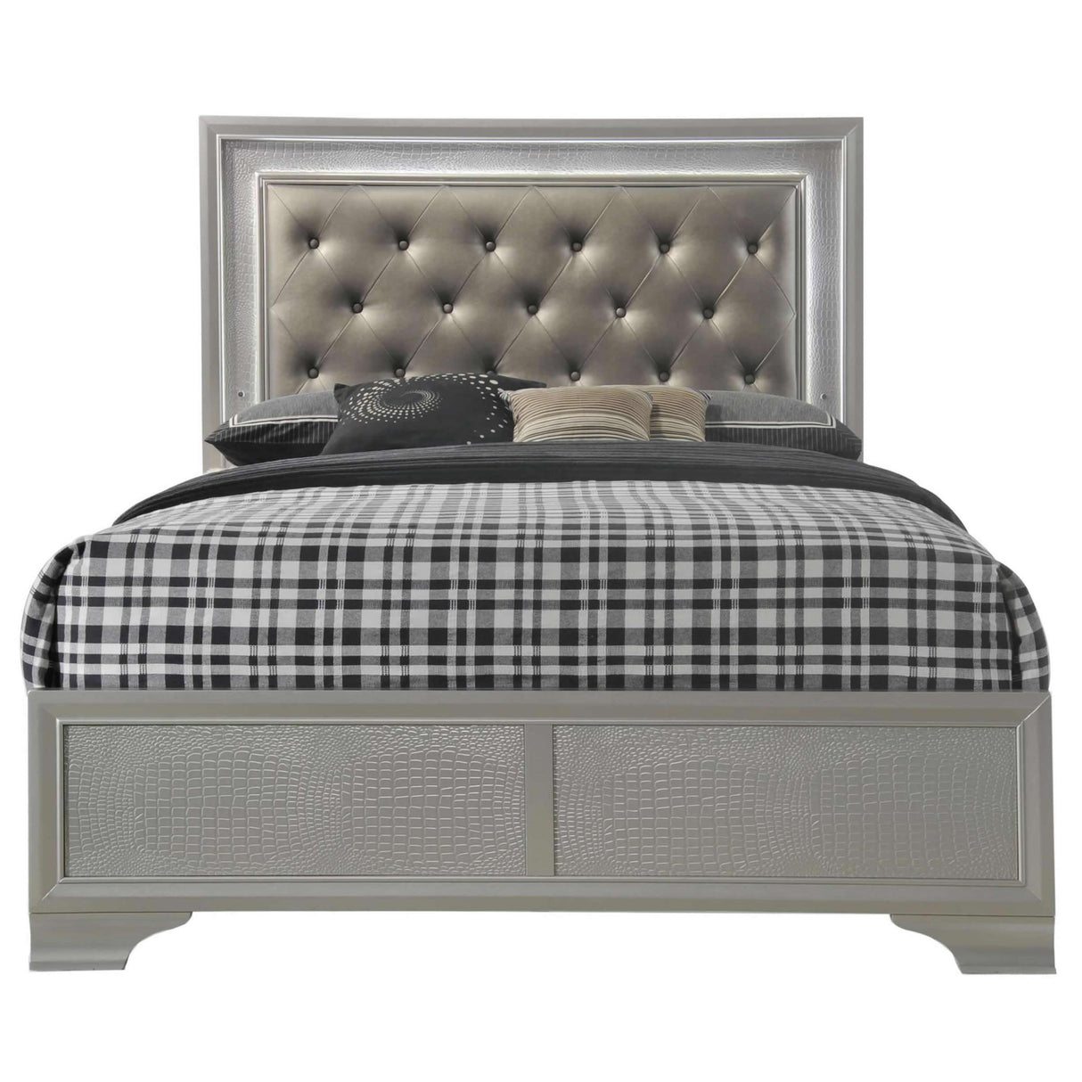  Crown Mark Lyssa B4300 6 pc Queen Panel Bedroom Set IMAGE 2