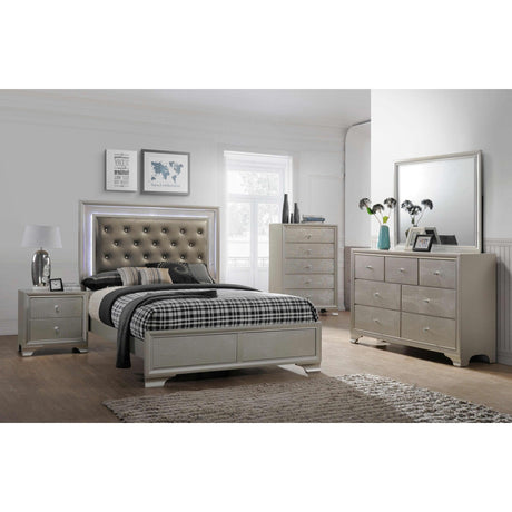  Crown Mark Lyssa B4300 7 pc King Panel Bedroom Set IMAGE 1