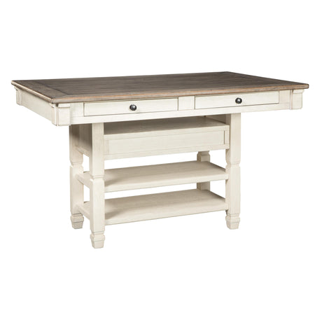  Signature Design by Ashley Bolanburg D647D9 7 pc Counter Height Dining Set IMAGE 3