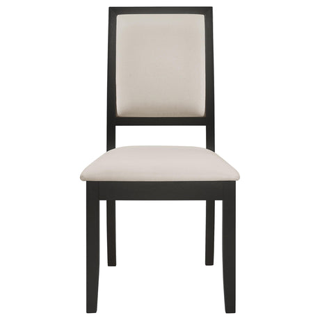  Coaster Furniture Louise 101562 Upholstered Wood Dining Side Chair - Black (Set of 2) IMAGE 2