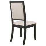  Coaster Furniture Louise 101562 Upholstered Wood Dining Side Chair - Black (Set of 2) IMAGE 6