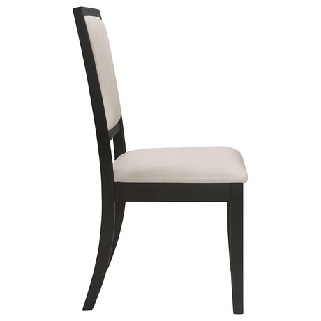  Coaster Furniture Louise 101562 Upholstered Wood Dining Side Chair - Black (Set of 2) IMAGE 7