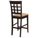  Coaster Furniture Gabriel 100209 Lattice Back Counter Chair - Cappuccino (Set of 2) IMAGE 7