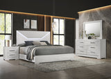 Ives 4 & 5 Piece Bedroom Set E.king & Queen White & Grey