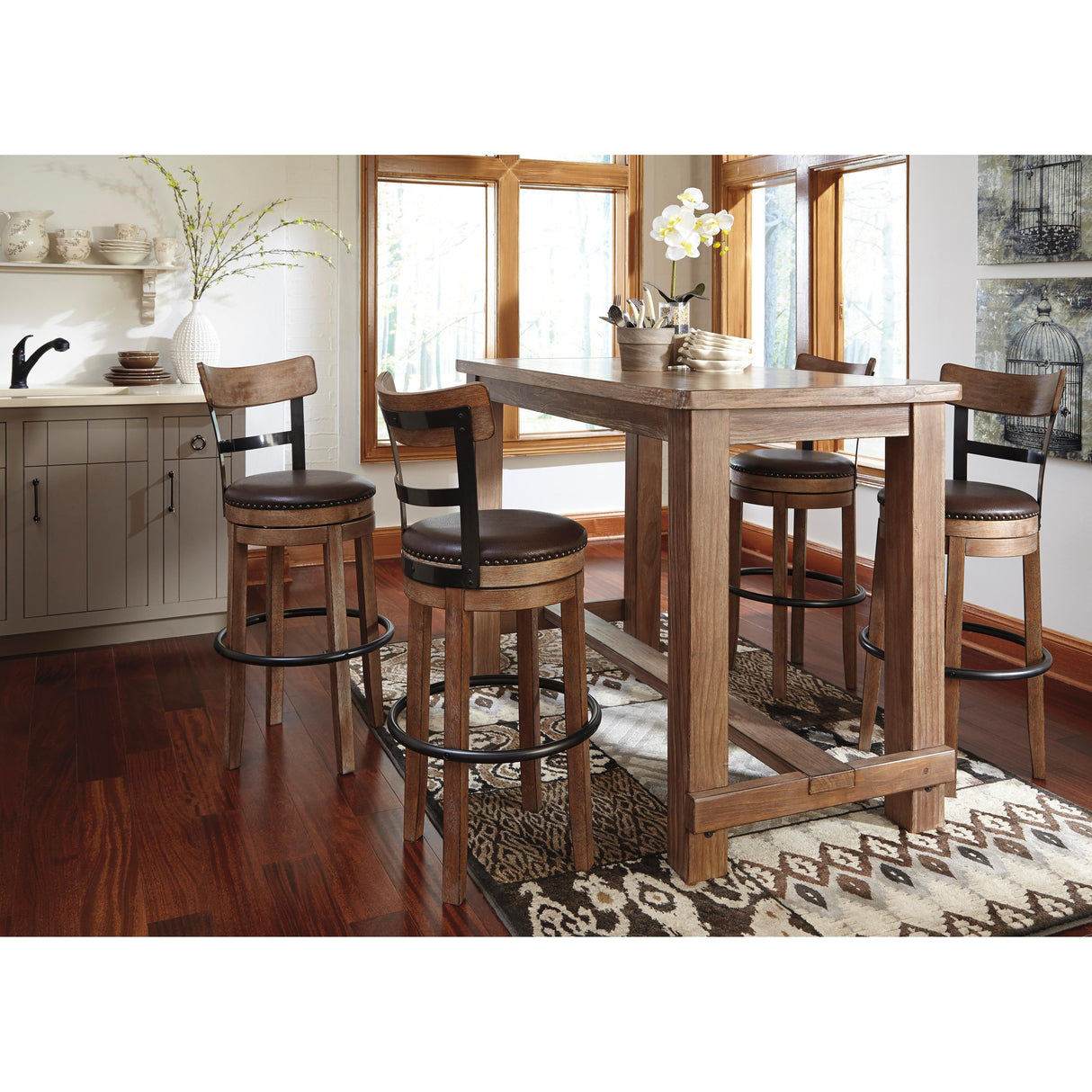  Signature Design by Ashley Pinnadel Pub Height Stool D542-130 IMAGE 2