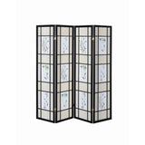  Coaster Furniture Catabella 4407 4-Panel Room Divider Folding Shoji Screen - Floral IMAGE 2