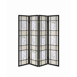  Coaster Furniture Catabella 4407 4-Panel Room Divider Folding Shoji Screen - Floral IMAGE 3