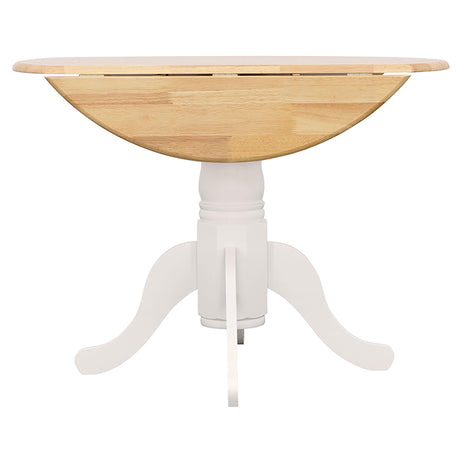  Coaster Furniture Allison 4241 Round 40-inch Drop Leaf Extension Dining Table - White IMAGE 10