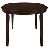  Coaster Furniture Gabriel 100770 Oval 60-inch Extension Leaf Dining Table - Cappuccino IMAGE 3