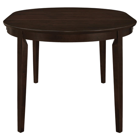  Coaster Furniture Gabriel 100770 Oval 60-inch Extension Leaf Dining Table - Cappuccino IMAGE 3