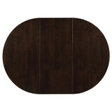  Coaster Furniture Gabriel 100770 Oval 60-inch Extension Leaf Dining Table - Cappuccino IMAGE 7