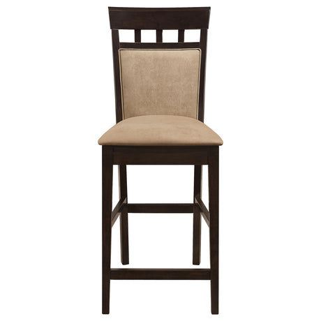  Coaster Furniture Gabriel 100219 Closed Back Counter Chair - Cappuccino (Set of 2) IMAGE 2