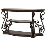  Coaster Furniture Laney 702449 Scrollwork Entryway Sofa Console Table - Deep Merlot IMAGE 4