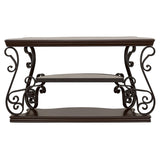  Coaster Furniture Laney 702449 Scrollwork Entryway Sofa Console Table - Deep Merlot IMAGE 6