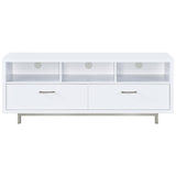  Coaster Furniture Casey 701972 2-Drawer Engineered Wood 60" TV Stand - White IMAGE 2
