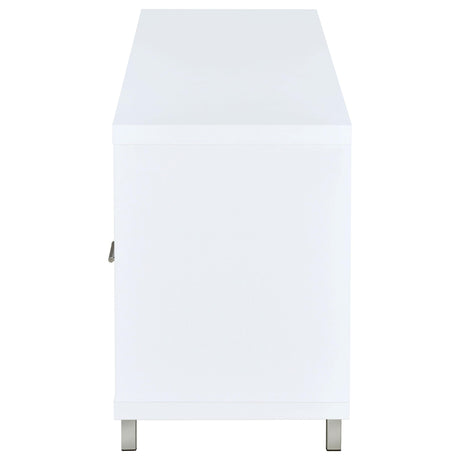  Coaster Furniture Casey 701972 2-Drawer Engineered Wood 60" TV Stand - White IMAGE 4