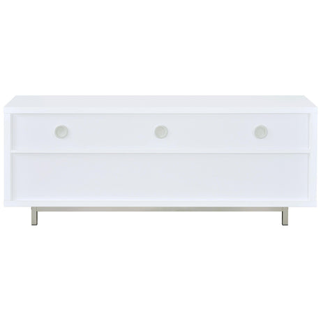  Coaster Furniture Casey 701972 2-Drawer Engineered Wood 60" TV Stand - White IMAGE 5