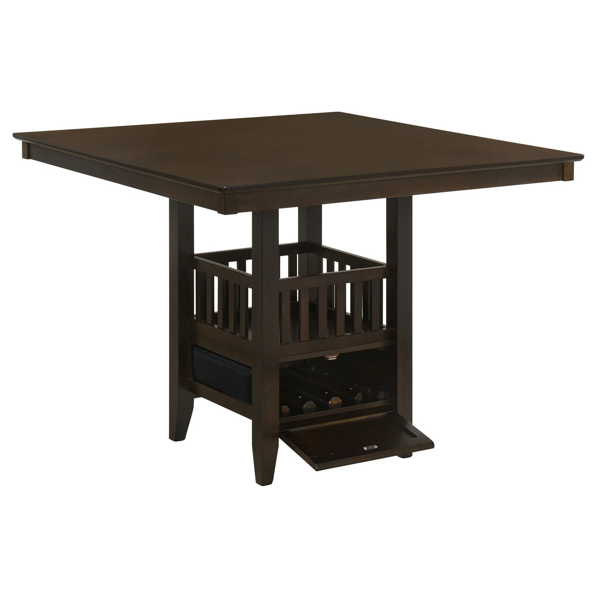  Coaster Furniture Jaden 100958 Square 47-inch Counter Height Dining Table - Espresso IMAGE 2