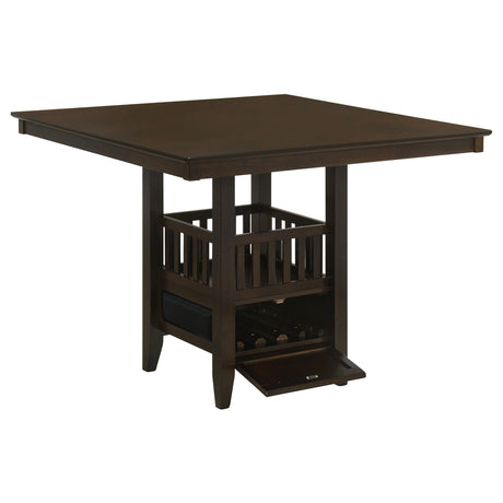  Coaster Furniture Jaden 100958 Square 47-inch Counter Height Dining Table - Espresso IMAGE 2