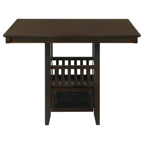  Coaster Furniture Jaden 100958 Square 47-inch Counter Height Dining Table - Espresso IMAGE 3