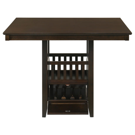  Coaster Furniture Jaden 100958 Square 47-inch Counter Height Dining Table - Espresso IMAGE 4