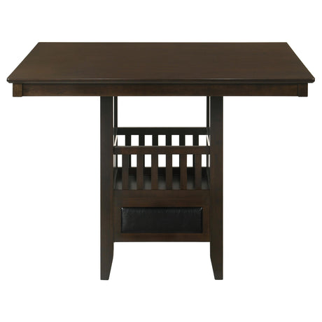  Coaster Furniture Jaden 100958 Square 47-inch Counter Height Dining Table - Espresso IMAGE 5
