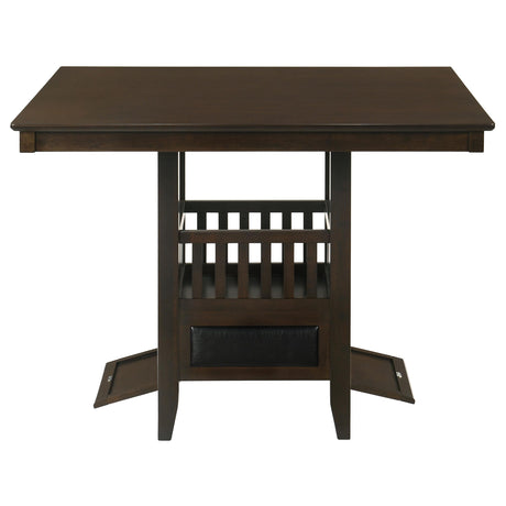  Coaster Furniture Jaden 100958 Square 47-inch Counter Height Dining Table - Espresso IMAGE 6