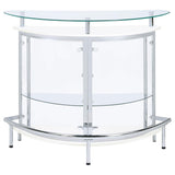  Coaster Furniture Amarillo 101066 Freestanding Glass Top Home Bar Wine Cabinet - White IMAGE 2