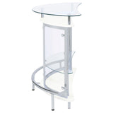  Coaster Furniture Amarillo 101066 Freestanding Glass Top Home Bar Wine Cabinet - White IMAGE 4