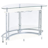  Coaster Furniture Amarillo 101066 Freestanding Glass Top Home Bar Wine Cabinet - White IMAGE 5
