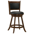  Coaster Furniture Broxton 101919 Upholstered Swivel Counter Chair - Chestnut (Set of 2) IMAGE 1
