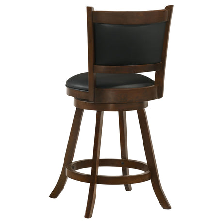  Coaster Furniture Broxton 101919 Upholstered Swivel Counter Chair - Chestnut (Set of 2) IMAGE 5