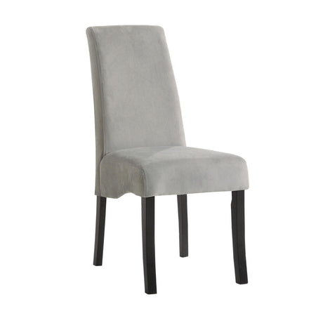  Coaster Furniture Stanton 102062 Velvet Upholstered Dining Side Chair - Grey (Set of 2) IMAGE 2