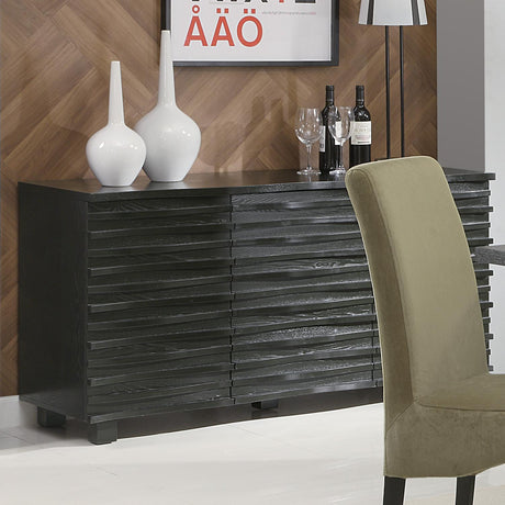  Coaster Furniture Stanton 102065 3-Drawer Sideboard Buffet Storage Cabinet - Black IMAGE 1