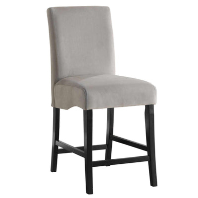  Coaster Furniture Stanton 102069GRY Velvet Upholstered Counter Chair - Grey (Set of 2) IMAGE 1
